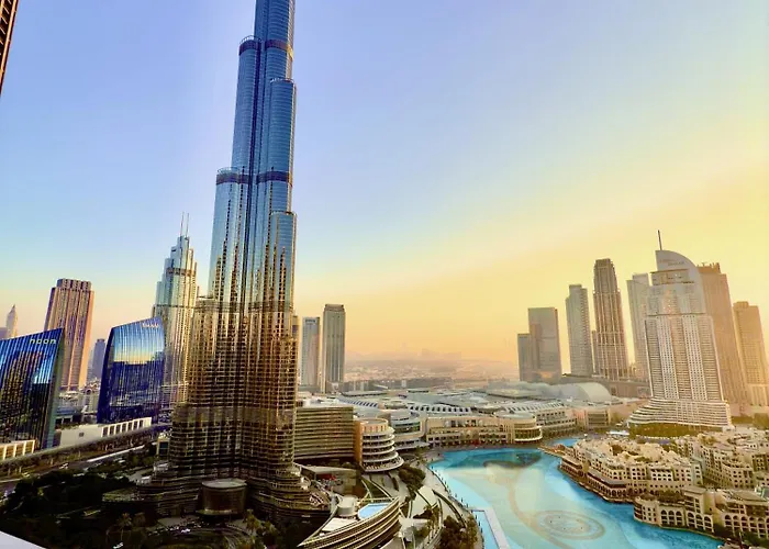 Full Burj Khalifa And Fountains Views